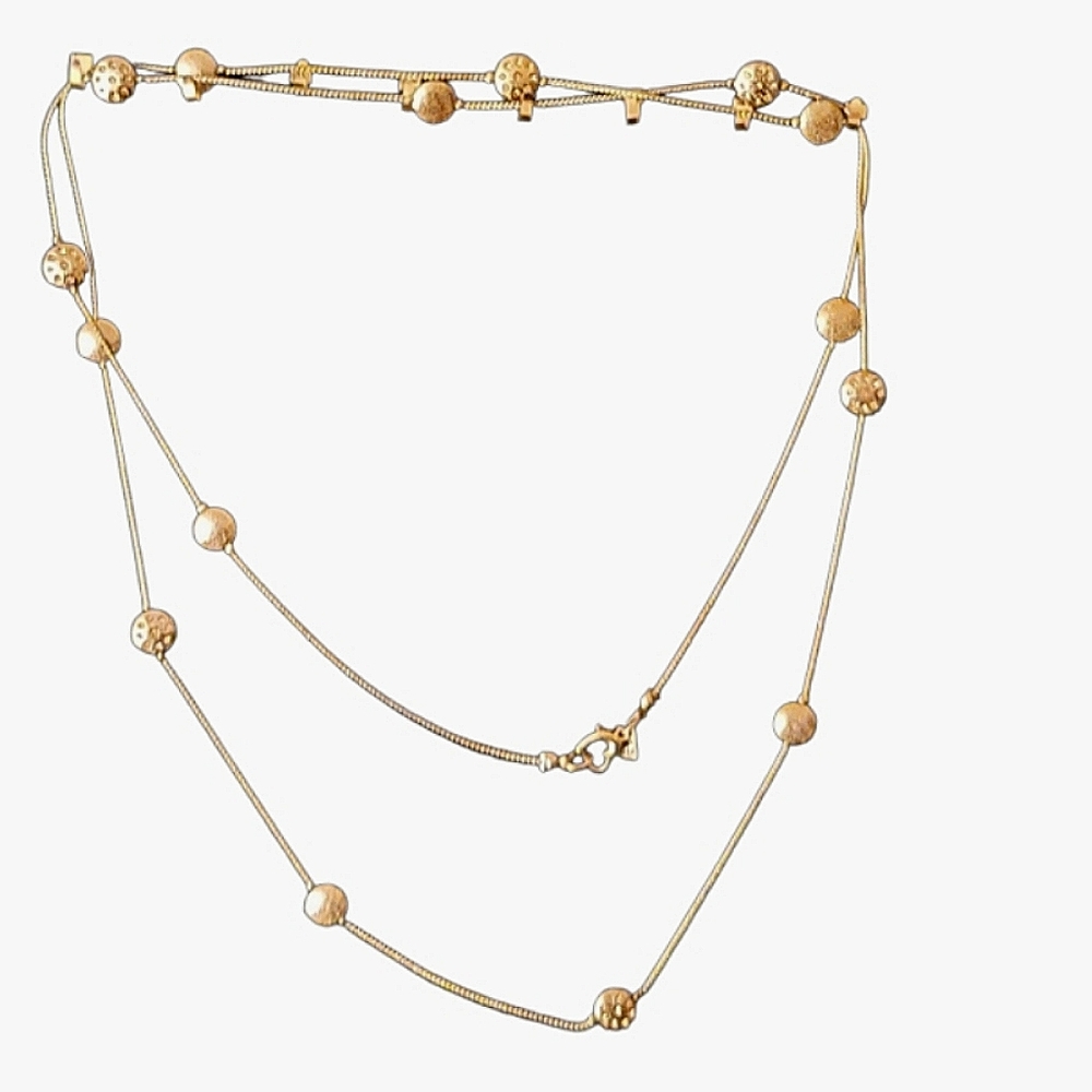 JLo Goldtone Station Necklace